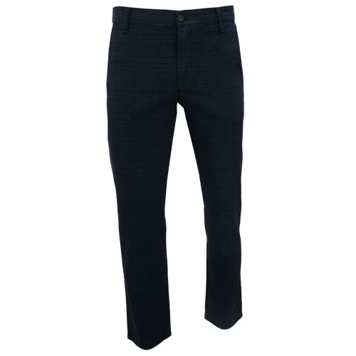 Club of Comfort Chino Broek | Marine Geruit | www.pietkoopmans.nl