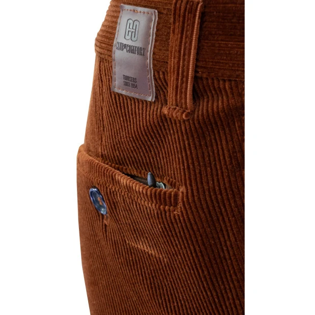Club of Comfort Chino ribbroek | Cognac | www.pietkoopmans.nl