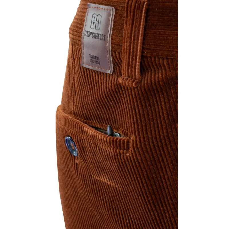 Club of Comfort Chino ribbroek | Cognac | www.pietkoopmans.nl