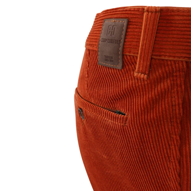 Club of Comfort Chino ribbroek | Warm Oranje | www.pietkoopmans.nl