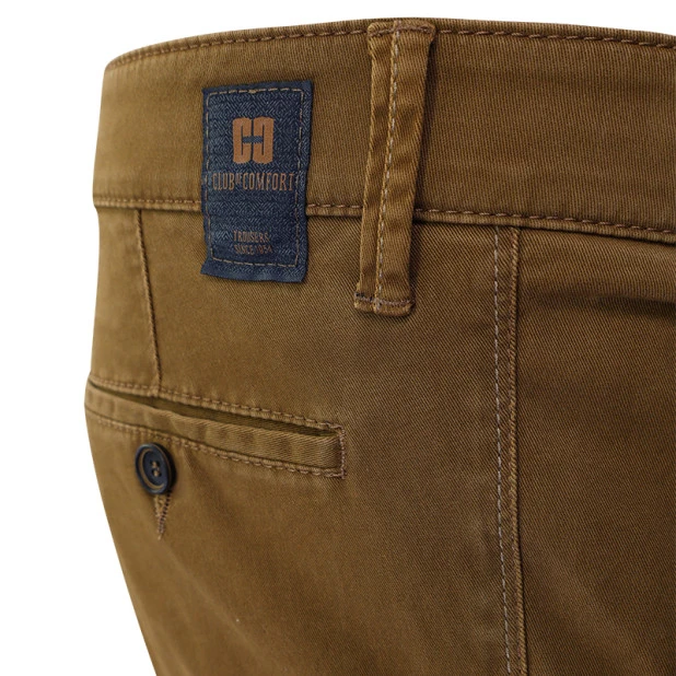 Club of Comfort Chino Winter Broek | Wiskey | www.pietkoopmans.nl