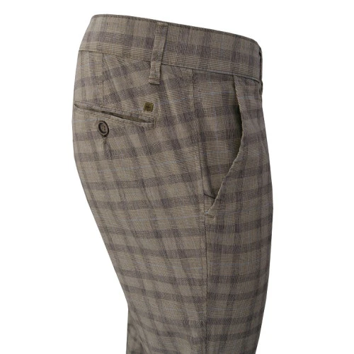 Club of Comfort Chino Phil | Zomers Geruit | www.pietkoopmans.nl