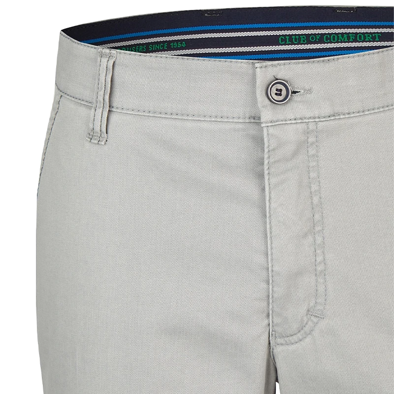Club of Comfort Chino Broek | Lichtgrijs | www.pietkoopmans.nl