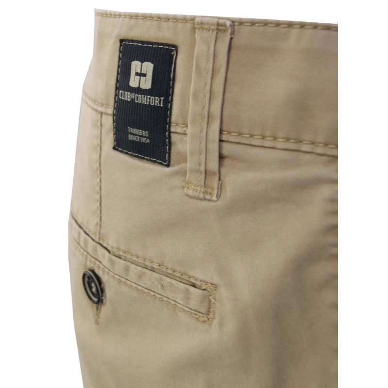 Club of Comfort Chino Broek | Zacht Camel | www.pietkoopmans.nl