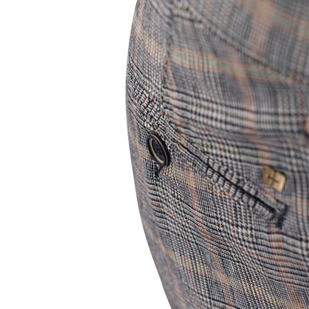 Club of Comfort Chino Broek | Linnen Geruit | www.pietkoopmans.nl