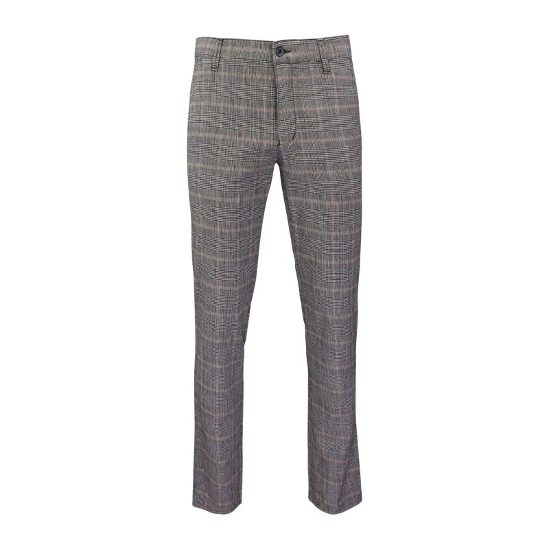 Club of Comfort Chino Broek | Linnen Geruit | www.pietkoopmans.nl