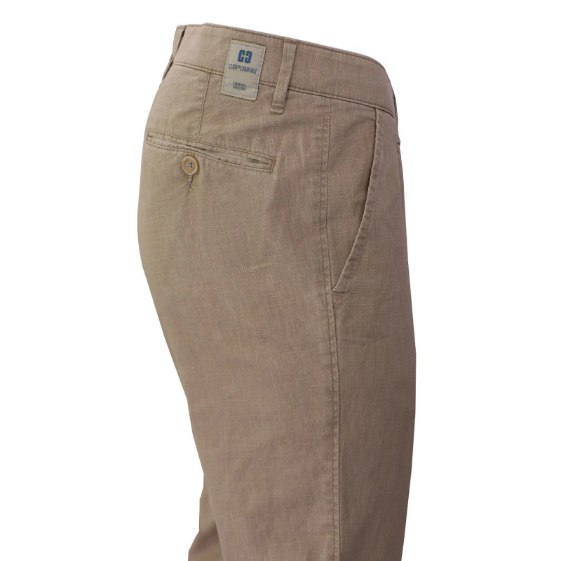 Club of Comfort Chino Broek | Linnen Beige | www.pietkoopmans.nl