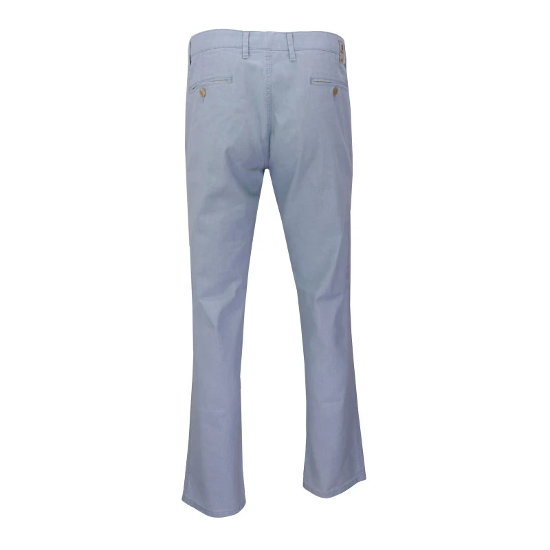 Club of Comfort Chino Broek | Linnen Blauw | www.pietkoopmans.nl