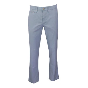 Club of Comfort Chino Broek | Linnen Blauw