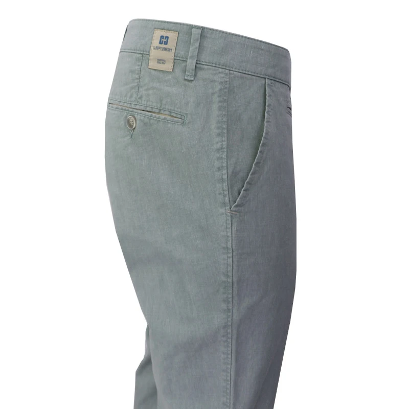Club of Comfort Chino Broek | Linnen Mint | www.pietkoopmans.nl