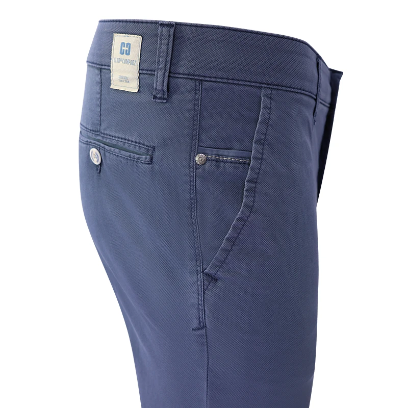 Club of Comfort Chino Broek | Indigo Print | www.pietkoopmans.nl