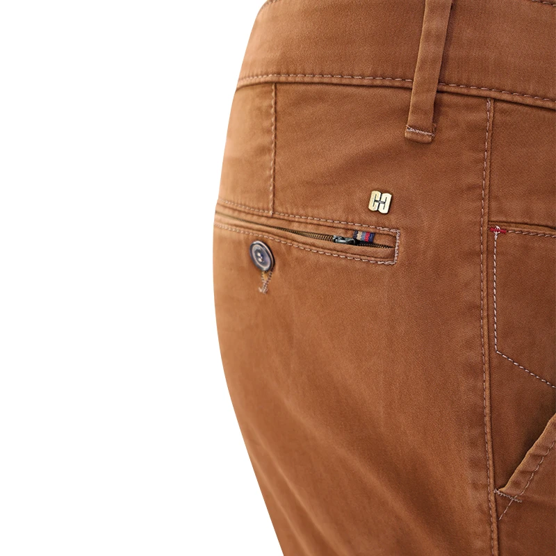 Club of Comfort Chino Winter Broek | Zacht Cognac | www.pietkoopmans.nl