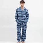 Cyberjammies Herenpyjama Flanel | Blauw Geruit | www.pietkoopmans.nl