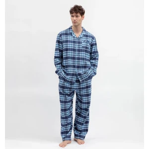 Cyberjammies Herenpyjama Flanel | Blauw Geruit