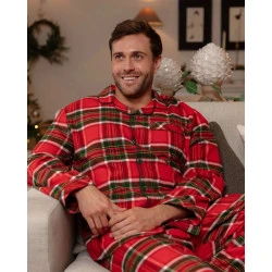 Cyberjammies Herenpyjama Flanel | Rood Geruit
