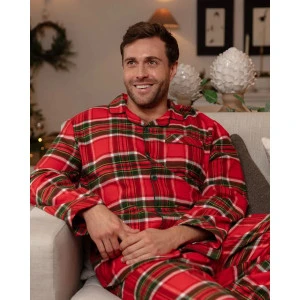 Cyberjammies Herenpyjama Flanel | Rood Geruit