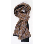 Dante Foulard Sjaal | Brons Blauw Paisley | www.pietkoopmans.nl