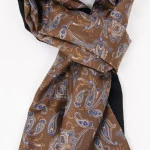 Dante Foulard Sjaal | Brons Blauw Paisley | www.pietkoopmans.nl