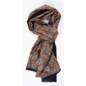 Dante Foulard Sjaal | Brons Blauw Paisley