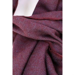 Dante Shawl Wol Geweven | Bordeaux Blauw