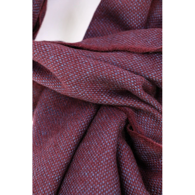 Dante Shawl Wol Geweven | Bordeaux Blauw | www.pietkoopmans.nl