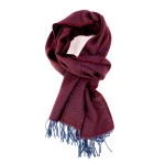 Dante Shawl Wol Geweven | Bordeaux Blauw | www.pietkoopmans.nl