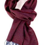 Dante Shawl Wol Geweven | Bordeaux Blauw | www.pietkoopmans.nl