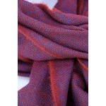 Dante Shawl Wol Geweven | Rood Kobalt | www.pietkoopmans.nl