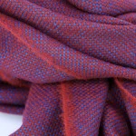 Dante Shawl Wol Geweven | Rood Kobalt | www.pietkoopmans.nl