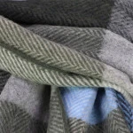 Dante Shawl Wol Kasjmier Geweven | Olijf Blauw | www.pietkoopmans.nl
