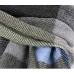 Dante Shawl Wol Kasjmier Geweven | Olijf Blauw | www.pietkoopmans.nl