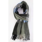 Dante Shawl Wol Kasjmier Geweven | Olijf Blauw | www.pietkoopmans.nl