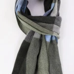 Dante Shawl Wol Kasjmier Geweven | Olijf Blauw | www.pietkoopmans.nl