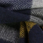 Dante Shawl Wol Kasjmier Geweven | Geel Marine | www.pietkoopmans.nl