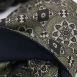 Dante Foulard Shawl | Groen Taupe Geprint | www.pietkoopmans.nl