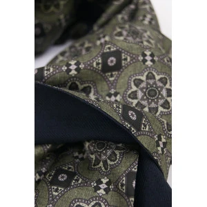 Dante Foulard Shawl | Groen Taupe Geprint