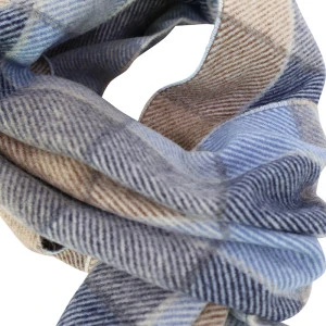 Dante Cashmere Wol Shawl  | Lichtblauw Camel