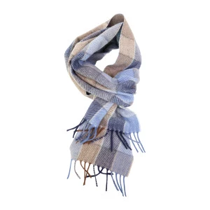 Dante Cashmere Wol Shawl  | Lichtblauw Camel
