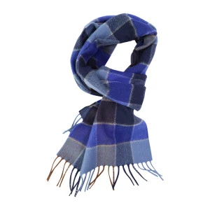 Dante Cashmere Wol Shawl  | Kobalt Cognac