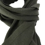 Dante Sjaal Tricot Gebreid | Uni Olijf | www.pietkoopmans.nl
