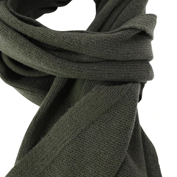 Dante Sjaal Tricot Gebreid | Uni Olijf | www.pietkoopmans.nl