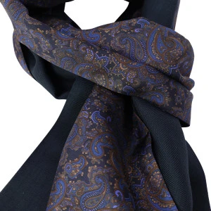 Dante Foulard Shawl | Marine Lila Paisley