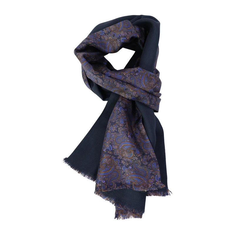 Dante Foulard Shawl | Marine Lila Paisley | www.pietkoopmans.nl