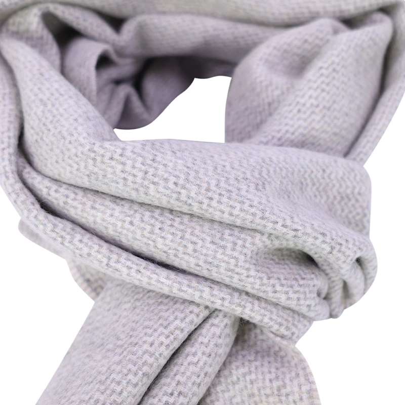 Dante Wol Kasjmier Shawl | Ivoor Lichtgrijs | www.pietkoopmans.nl
