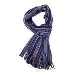 Dante Shawl Gebreid | Blauw Marine Gestreept | www.pietkoopmans.nl