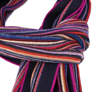 Dante Shawl Gebreid | Multi Stripes