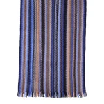 Dante Shawl Gebreid | Blauw Streep Twill Look | www.pietkoopmans.nl