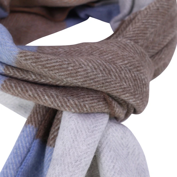 Dante Kasjmier Shawl | Visgraat Camel | www.pietkoopmans.nl