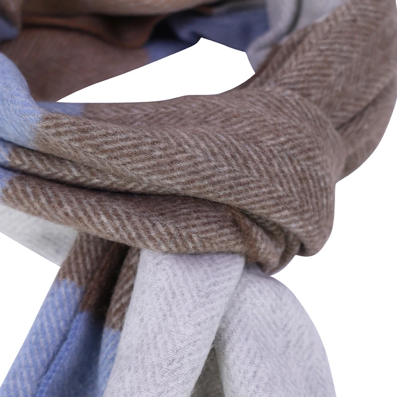 Dante Kasjmier Shawl | Visgraat Camel | www.pietkoopmans.nl