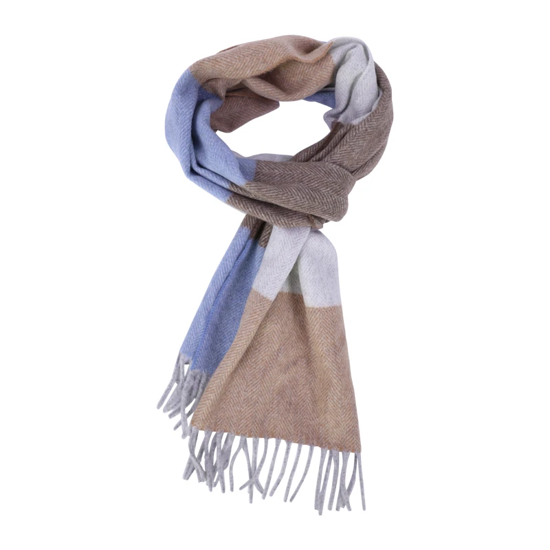Dante Kasjmier Shawl | Visgraat Camel | www.pietkoopmans.nl